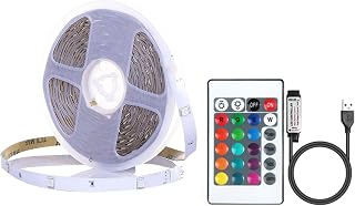 CHICHIYANG Smart TV LED Backlight Tape Light 5M with 24 Keys Remote for Bedroom, Kitchen, Home Decoration