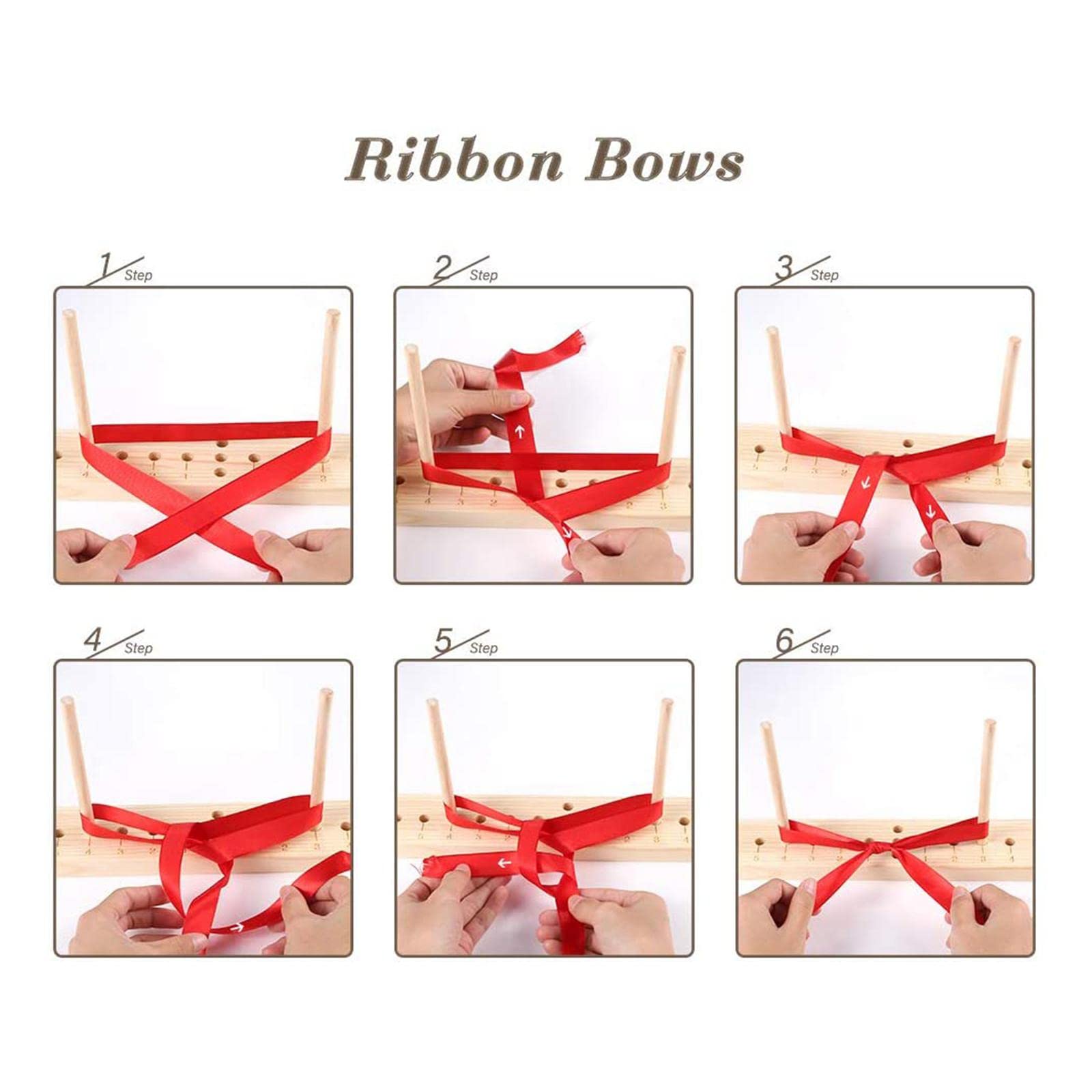 Strumento Per Fiocchi In Legno Di Quercia - Creatore Fiocchi Nastri Per Decorazioni - Foto 9