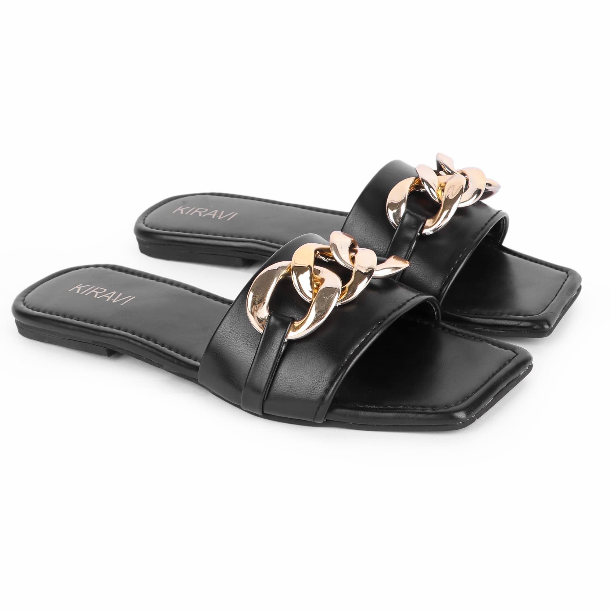 KIRAVI Womens Butterfly Trap Flats (Black, 6) (B09VGY1PYQ) Amazon Price History, Amazon Price Tracker