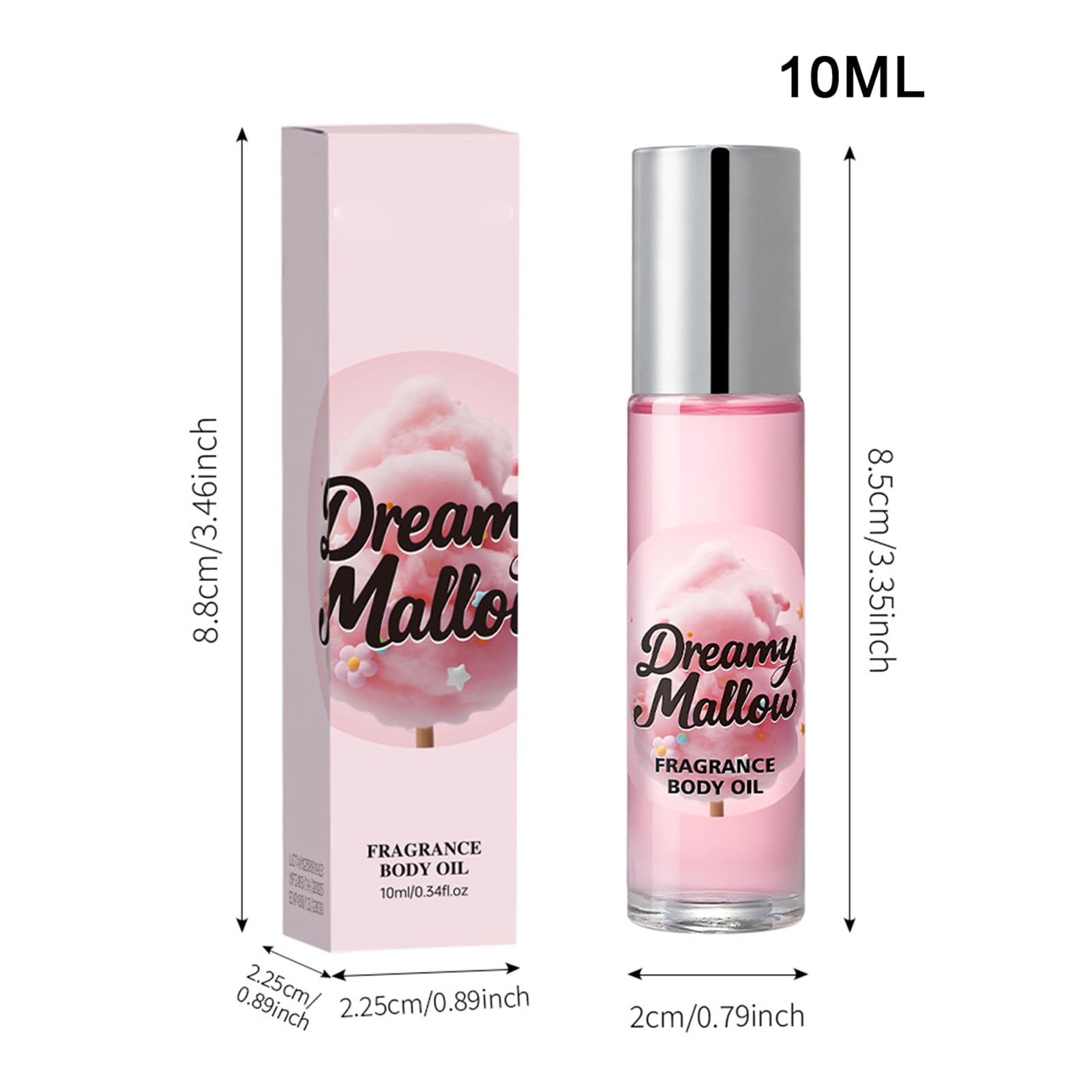 Perfumy Marshmallow Blush, Słodki, długotrwały zapach w sprayu, 10 ml Delikatna mgiełka do ciała dla kobiet, Delikatny deserowy zapach Romantyczne perfumy do noszenia na co dzień pracy, Randki, Pod