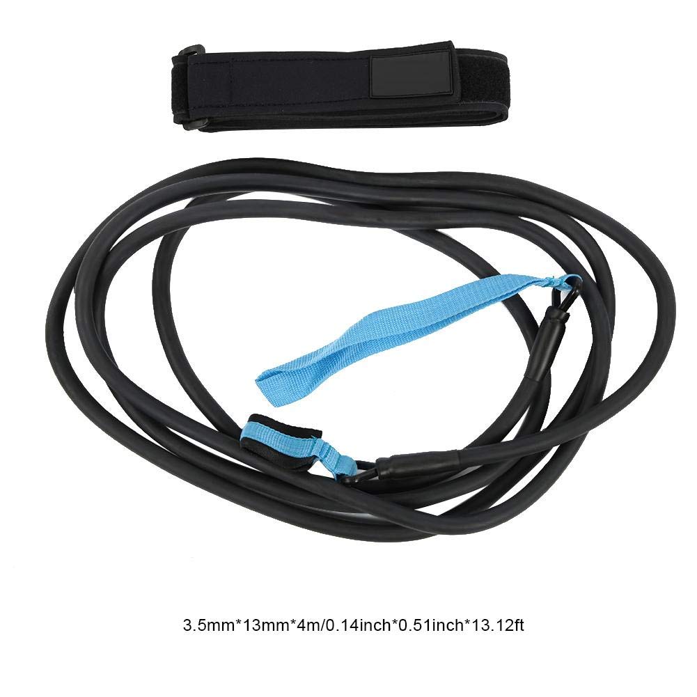Keenso Schwimmtrainingsgürtel 4m Schwimmwiderstandsgürtel Schwimmtrainer Zugleine Seil Pool Zubehör