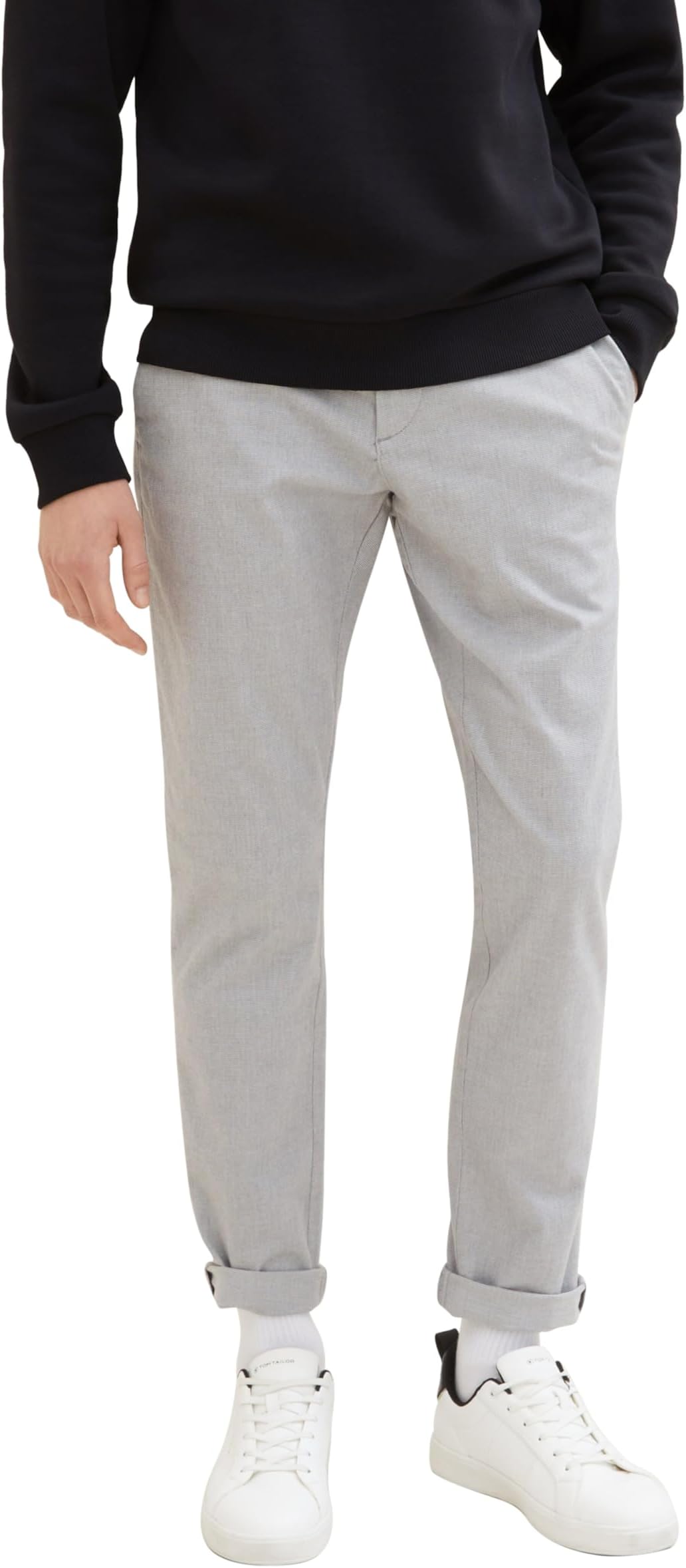 Men's Slim Fit Chino Trousers with Belt