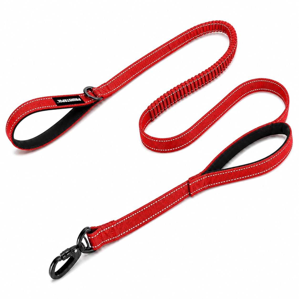 2025 Upgraded 6-8 FT Heavy Duty Dog Leash for Medium and Large Dogs, Reflective No-Pull Bungee Leash with Double Padded Handles and Locking Carabiner Clip, Durable Thick Nylon for Walking, Running