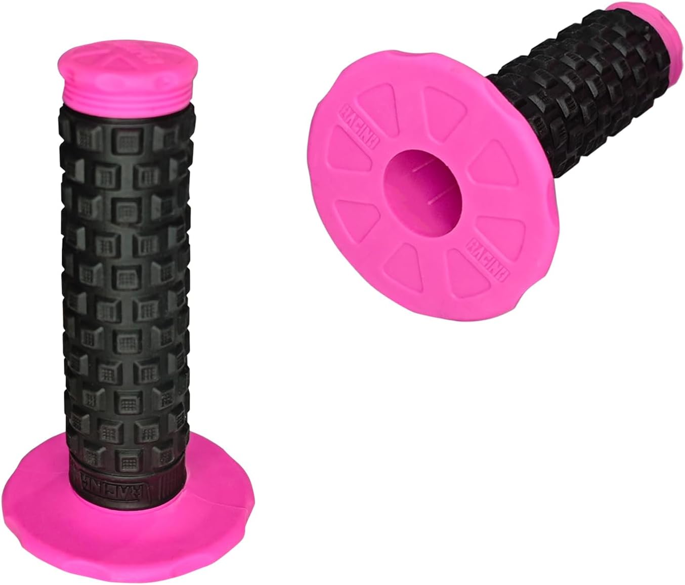 2PCS Motorcycle Handlebar Grips, 7/8″ Anti-Slip Dirt Bike Grips, Universal Motocross ATV Rubber Pillow Top Grips for CR80R/85R,CRF150R, CR125R/250R,CRF450R, CRF150F CRF230F CRF450F(Pink)