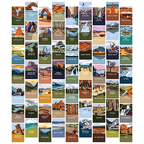 Pop Chart | National Parks Wall Collage Kit | 63 Pcs 4