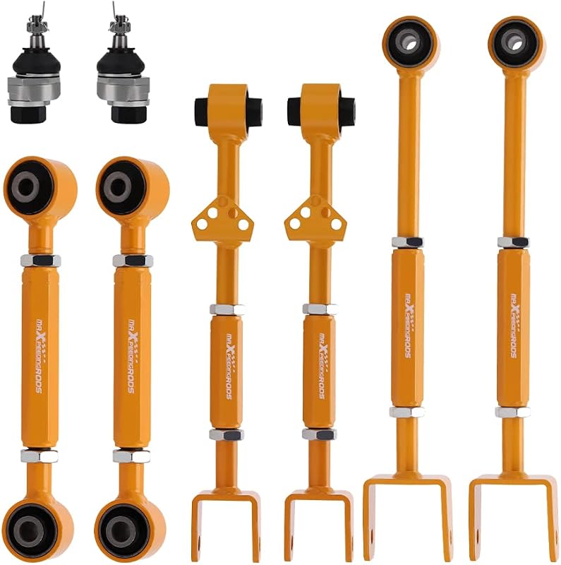 Kit de braços de controle de cambagem e convergência maXpeedingrods com juntas esféricas para Honda Accord 2008–2013, Acura TL 2009–2013 e Acura TSX 2009–2013 – 6 peças