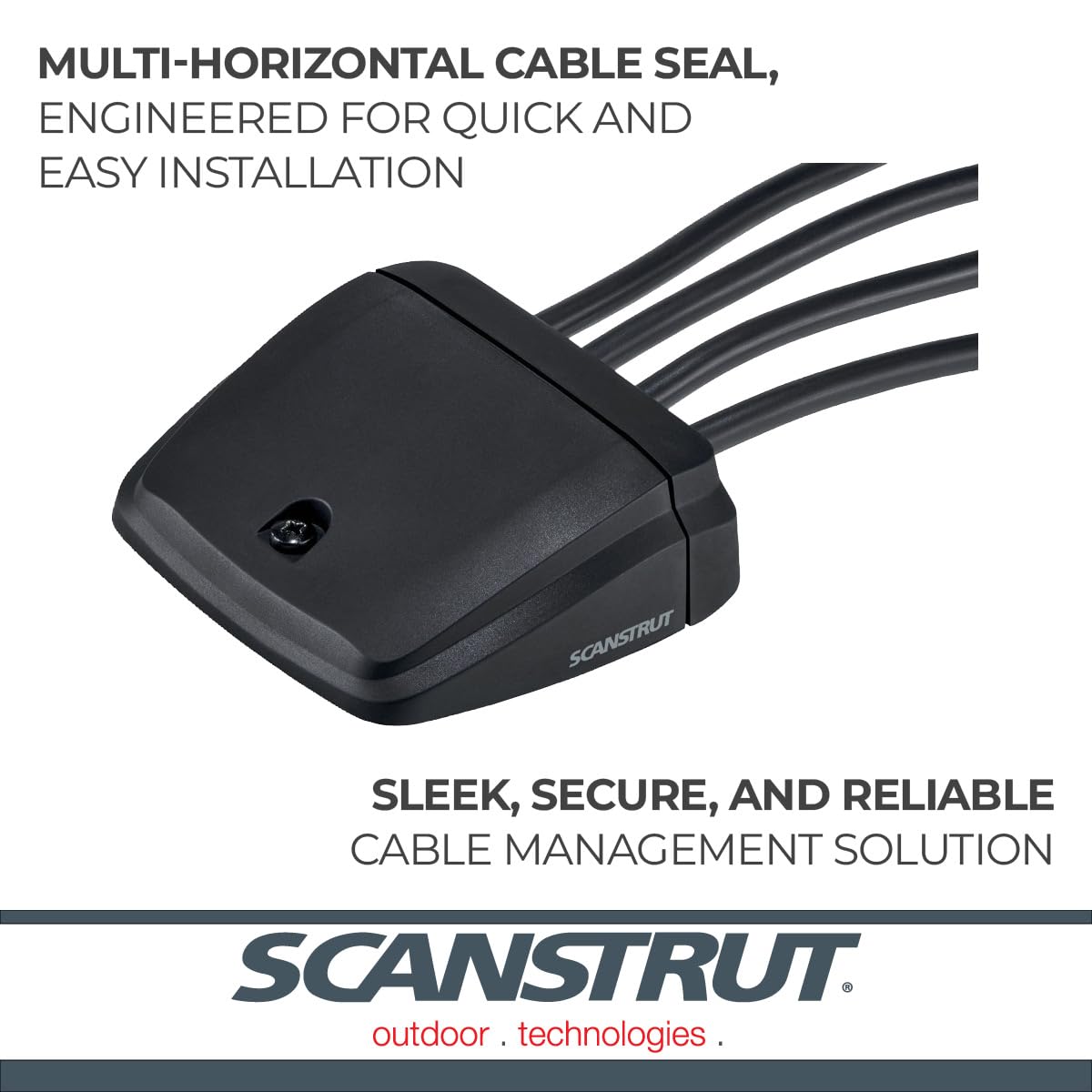 Scanstrut DS-H-Multi-BLK - Sello Horizontal de Cable – Entrada de múltiples Cables Impermeable IP68 | Grado Marino, Resistente a los Rayos UV para instalaciones de RV, Barco y Techo