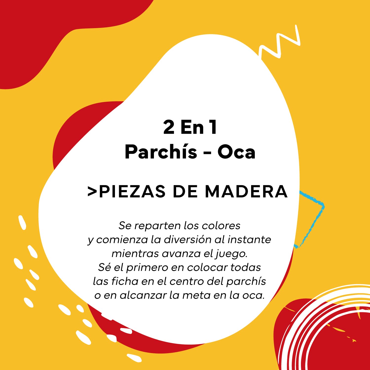 Cayro - Parchís y Oca - + 5 Años - Caja Metálica - Juego Divertido de Mesa para Niños y Adultos - Tablero, Cubiletes y Fichas de Madera - 2 a 4 Jugadores