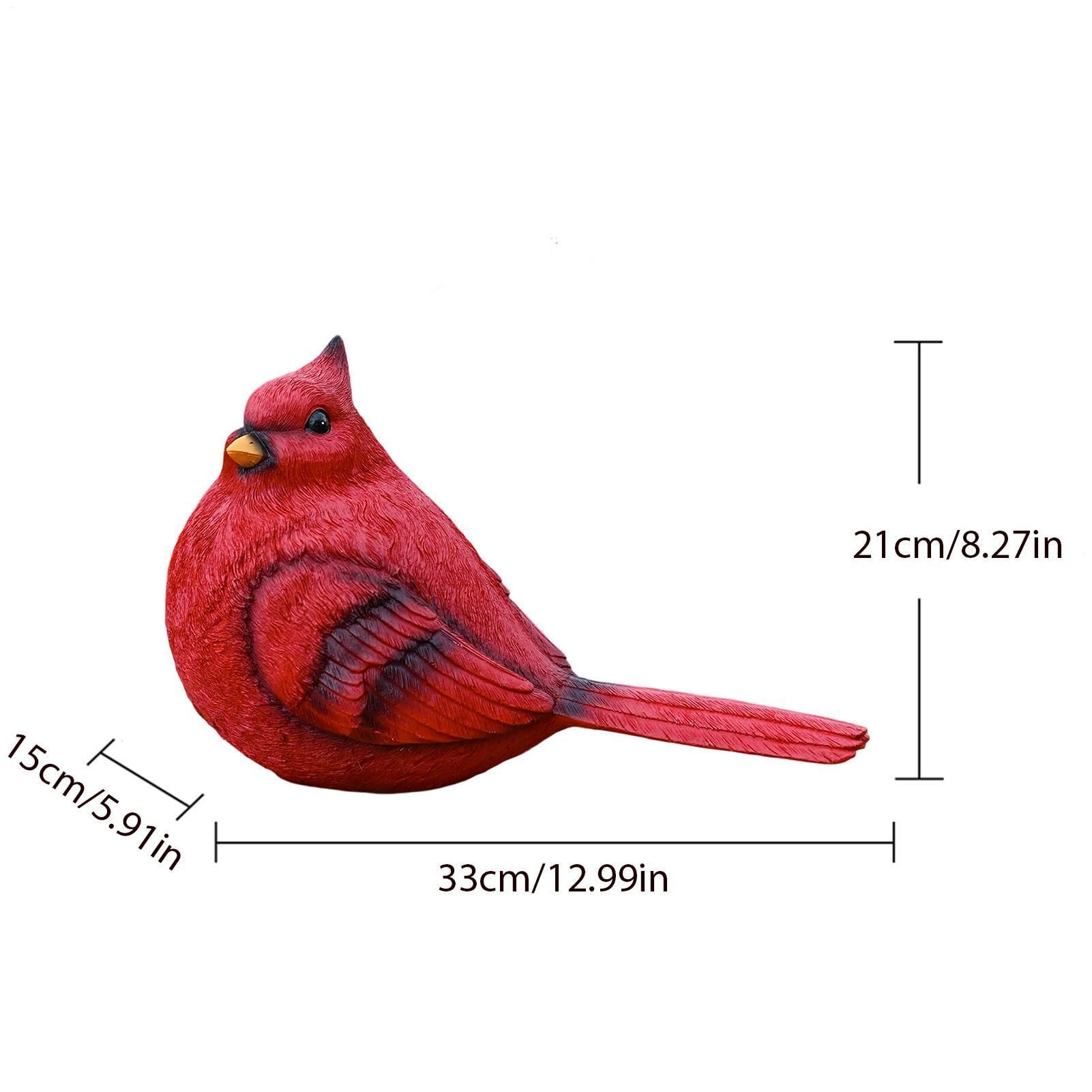 Vogelfigur Harz Gartenskulpturen Sammlerstück Dekoration | Rote Vogel Garten Skulpturen Für Außenbereich Und Innenbereich, Rasen, Zuhause, Terrasse, Landschaftsgestaltung,