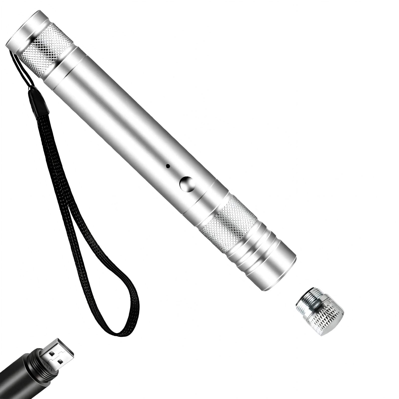 Epunk Green Beam Flashlight Portable Rechargeable