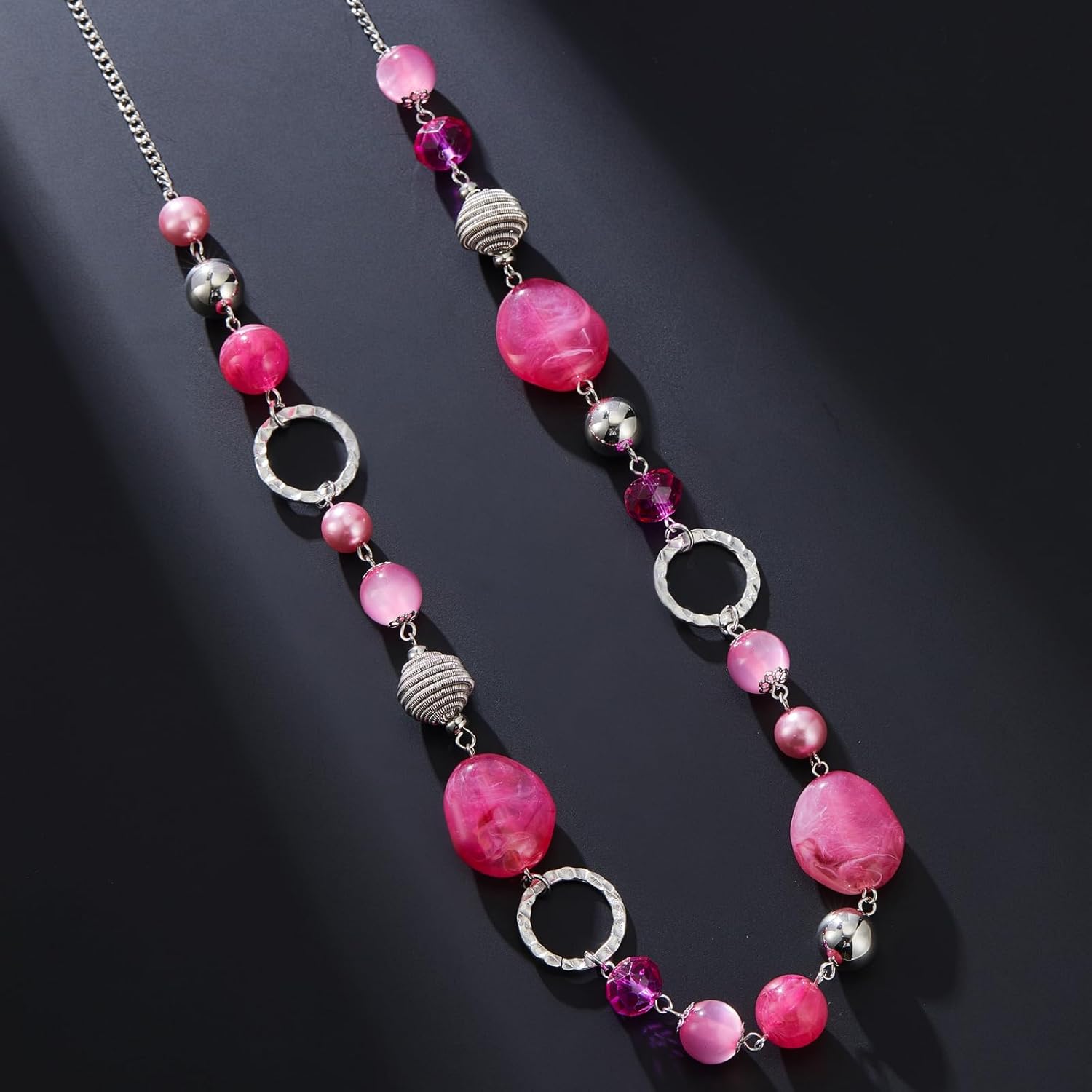 PEARL&CLUB Long Beaded Necklaces For Women - Sweater Chain Fashion Jewelry Necklace Gifts For Women - Image 2