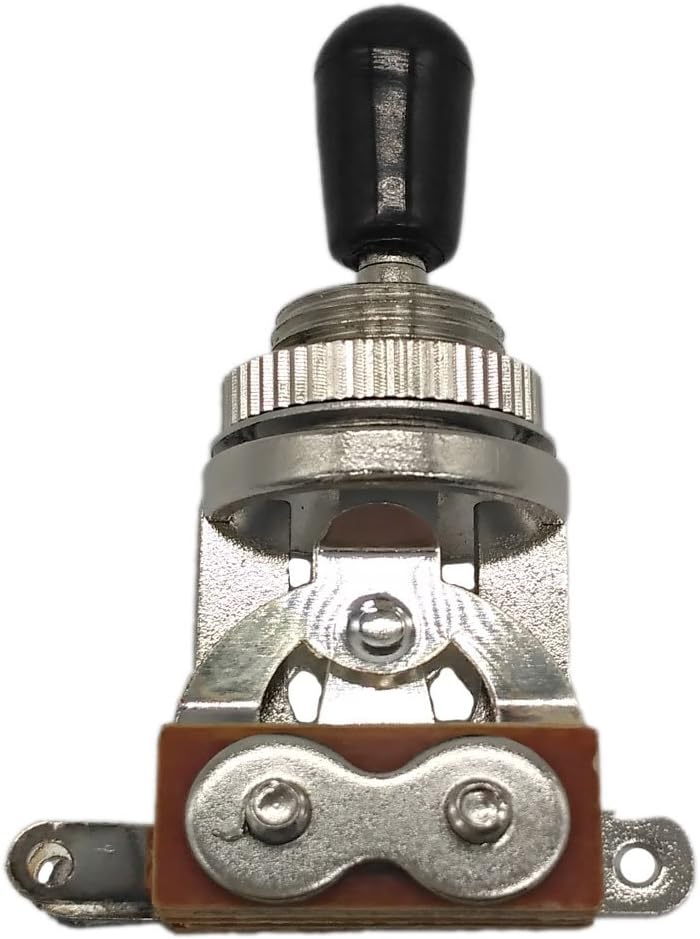 3 Way Short Straight Guitar Toggle Switch Pickup Selector for Gibson Epiphone Les Paul LP SG Electric Guitar (Silver)