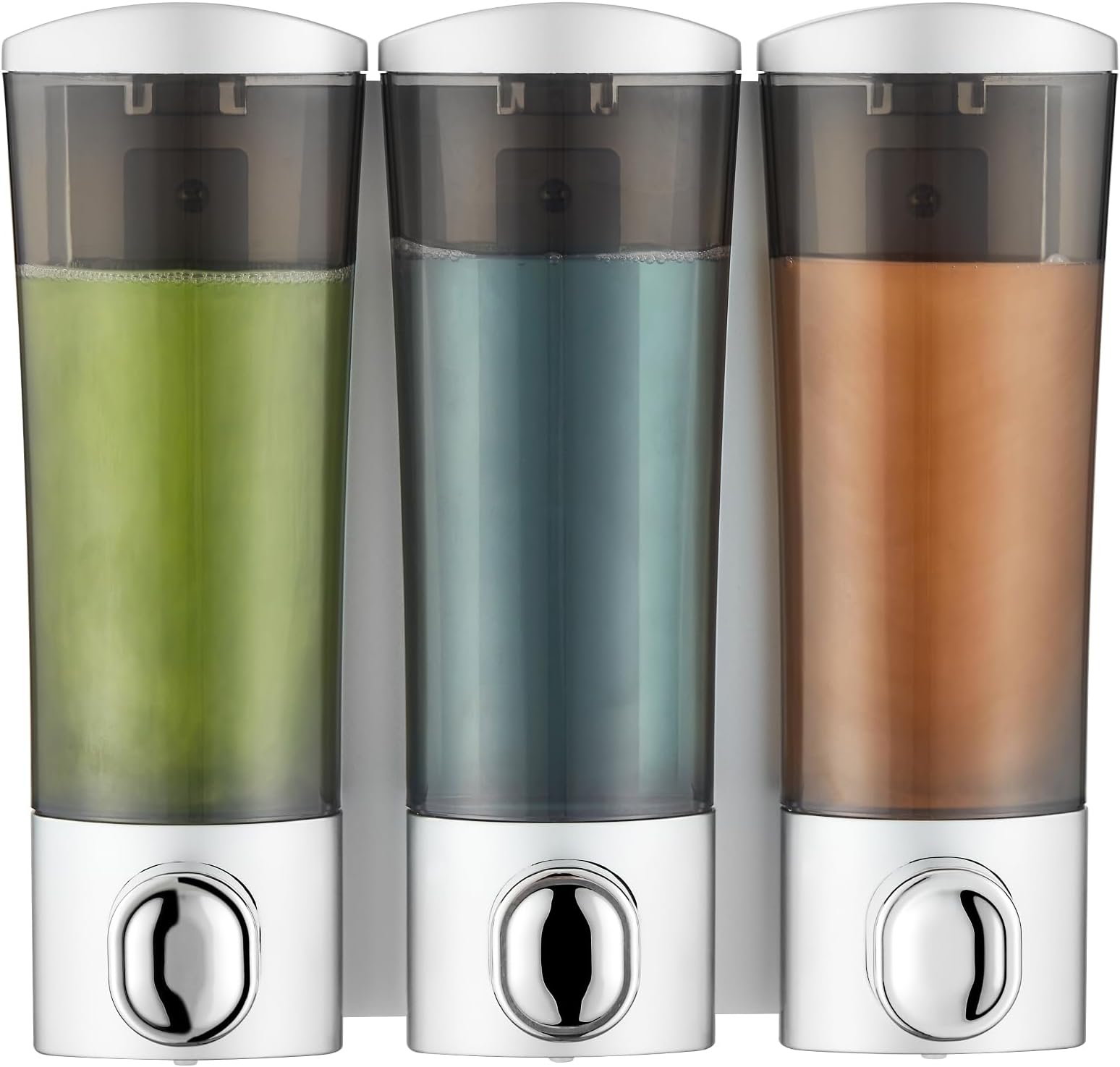 Amazon.com: Shampoo and Conditioner Dispenser,Shower Soap Dispenser Wall Mounted No Drill ...
