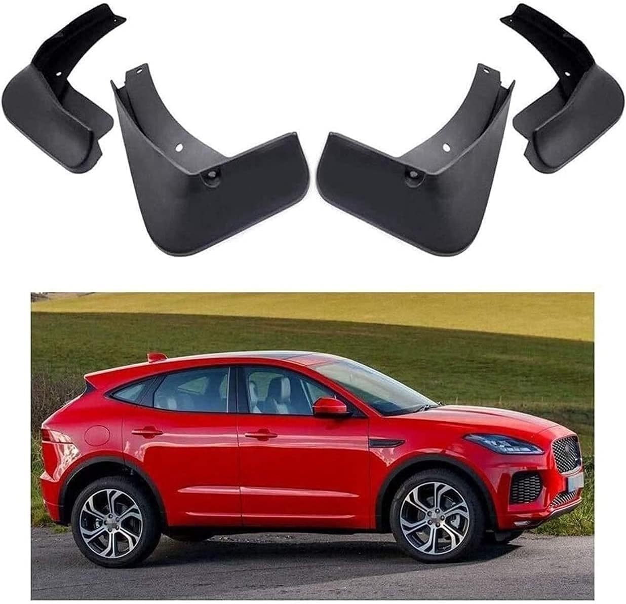 ZanLIn Car mudguard suitable for Jaguar E-Pace 2018 2019, Mud Flaps Splash Guards Replacement Decorative Mudguard Wheel Baffle Protection