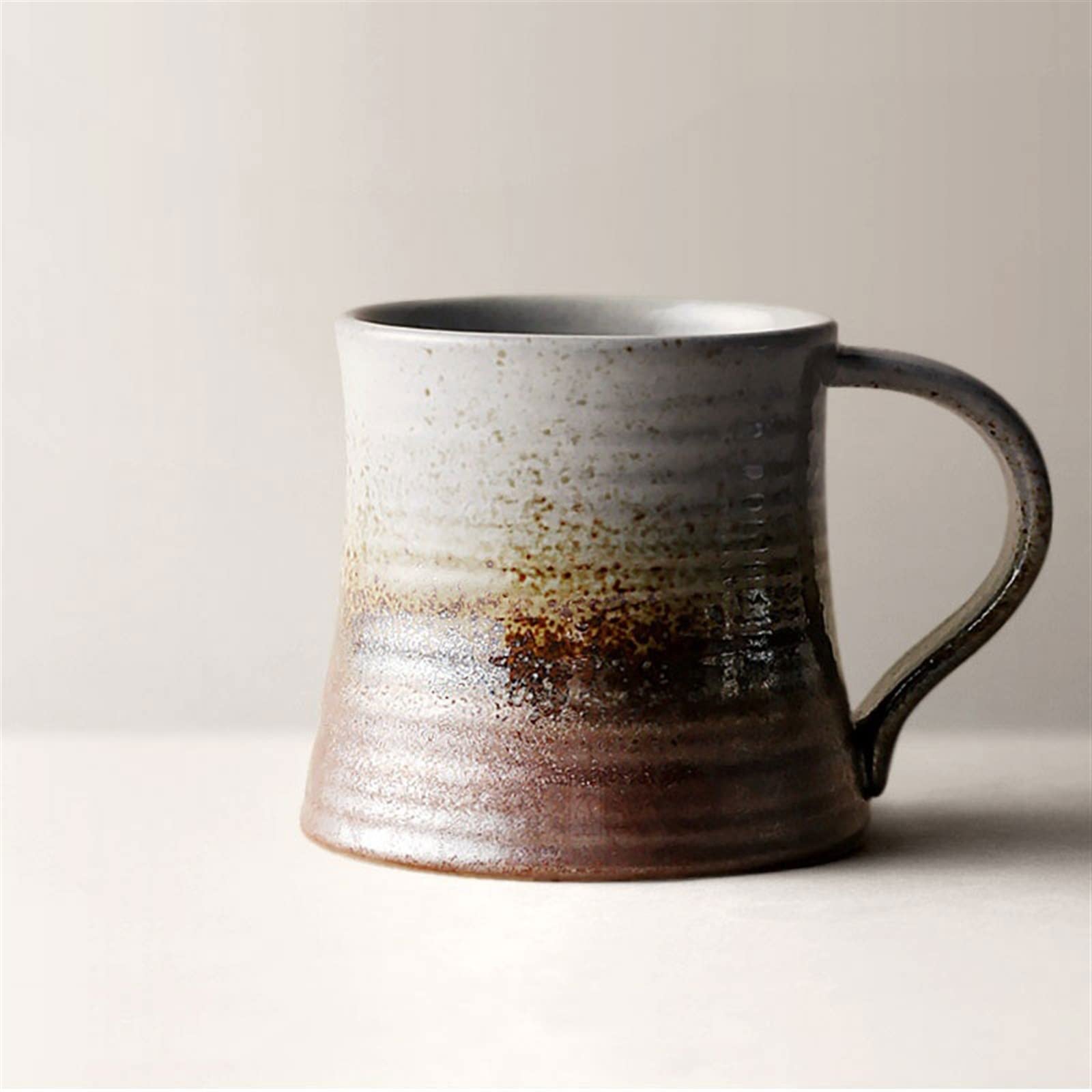 Tasse Becher Keramikbecher, Retro Einfache Haushaltskaffeetasse Teetasse Ofentechnologie Trinkbecher Kaffeetassen (Color : B)
