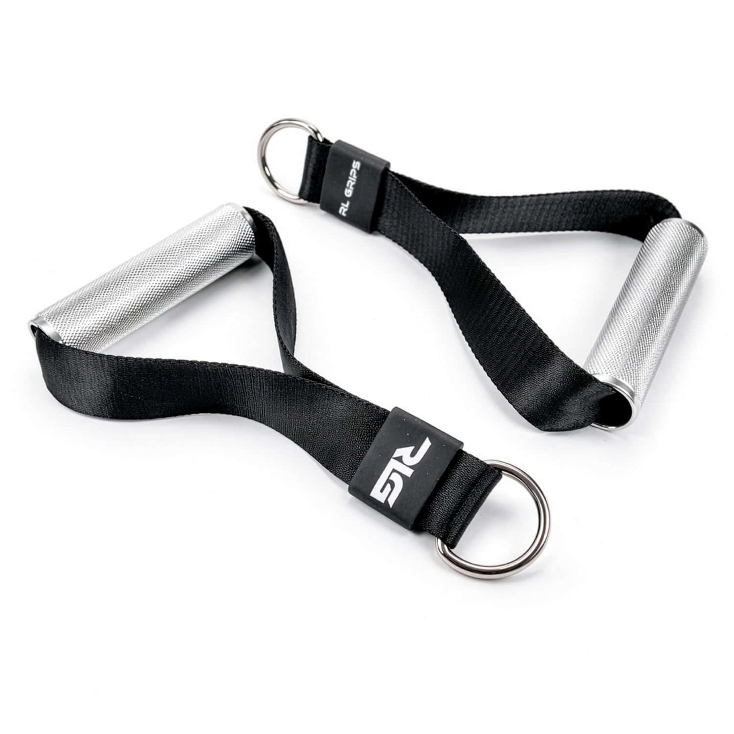 RL Grips Impugnature unilaterali per pulegge da Palestra con Manico in Alluminio - Set di Maniglie semplici per Allenamento con pulegge da Palestra - Anelli per Esercizi di Bodybuilding con Cavo