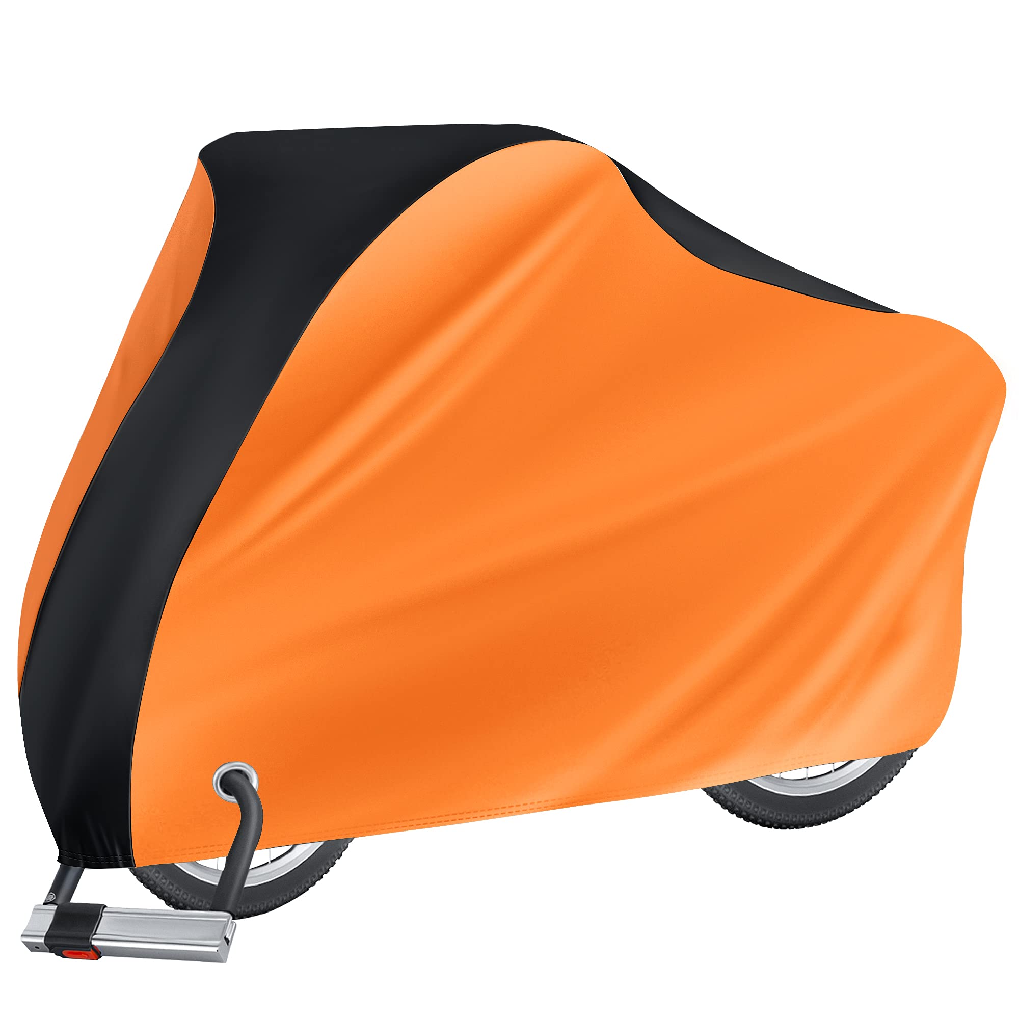 Photo 1 of (2-Pack)Puroma Bike Cover Outdoor Waterproof Bicycle Covers, Orange & Black X-Large