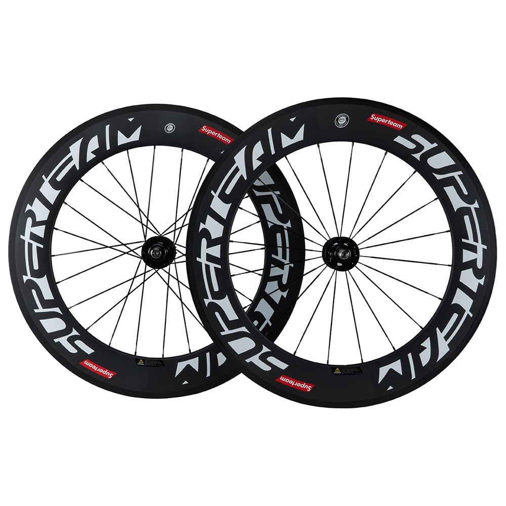 Superteam 88mm Carbon Clincher Fixed Gear Bike Wheelset 23mm Single Speed Wheel