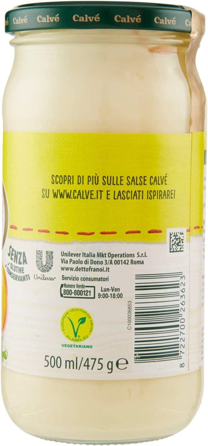 Calve Calvè Lot de 6 pots de sauce classique mayo classique 500 ml