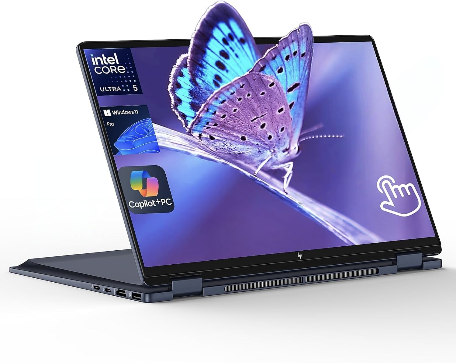 HP OmniBook X Flip 14 2-in-1 Laptop, Laptop Touchscreen 14" WUXGA IPS, Intel 8-core Ultra 5 226V, Intel Arc 130V GPU, 16GB RAM 512GB SSD, Thunderbolt