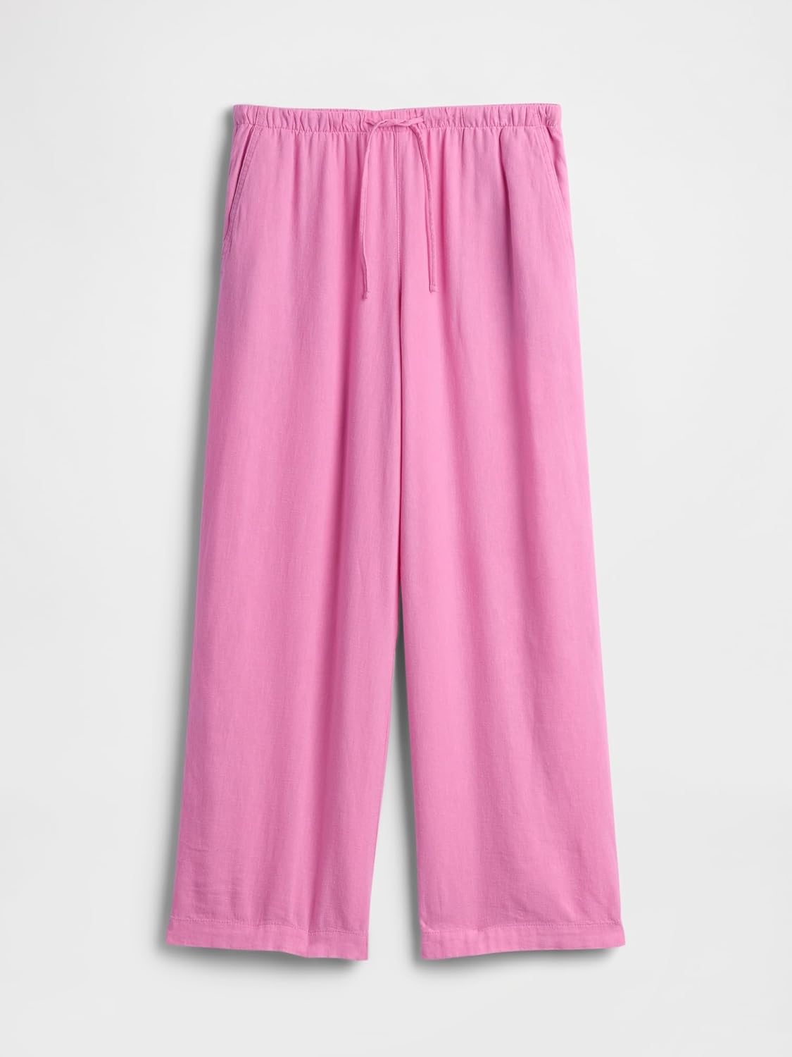 Gap Womens Wide Leg Linen Pull on Pant