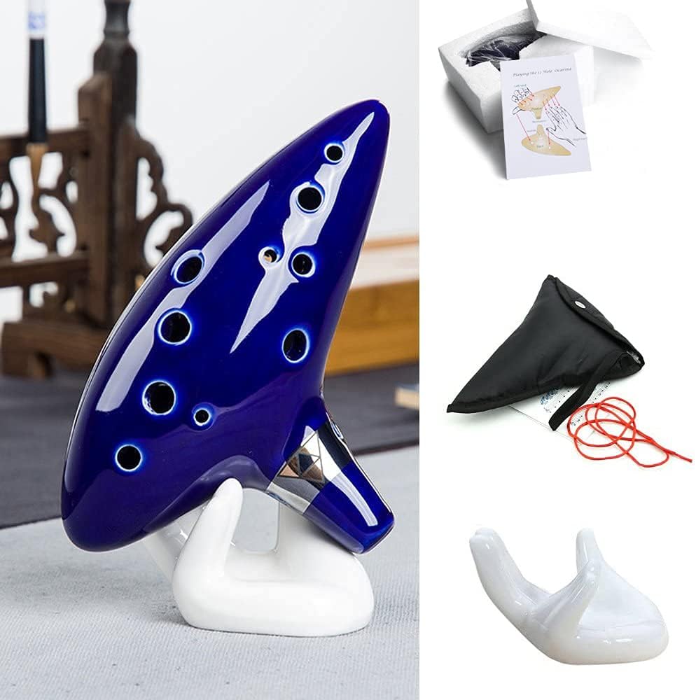 Legend Of Zelda Ocarina For Musical Instruments, 12 Hole Alto C Handcrafted Tuned Ocarina Antique Collectors Vintage, Masterpiece Collectible Ceramic Flute For Professional Performance And Beginner