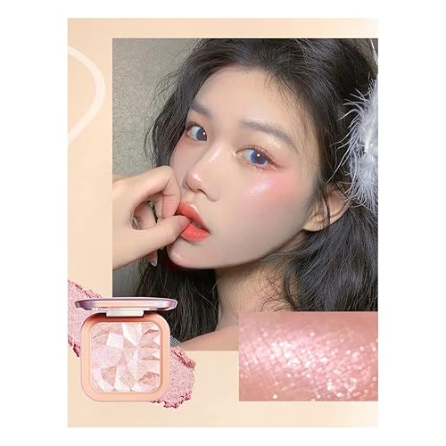 Miniatura 4 de ELLESY Paleta de maquillaje resaltador de cara de larga duración en polvo brillante, paleta de reflejos para todos los tonos de piel, brillo arcoíris