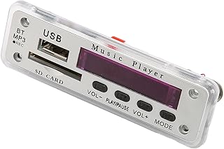 Decoder Board, USB Sound Card Support USB SD Card Support DC12V 240mAh Battery MP3 Decoder Board Car Recording Function (Silver)