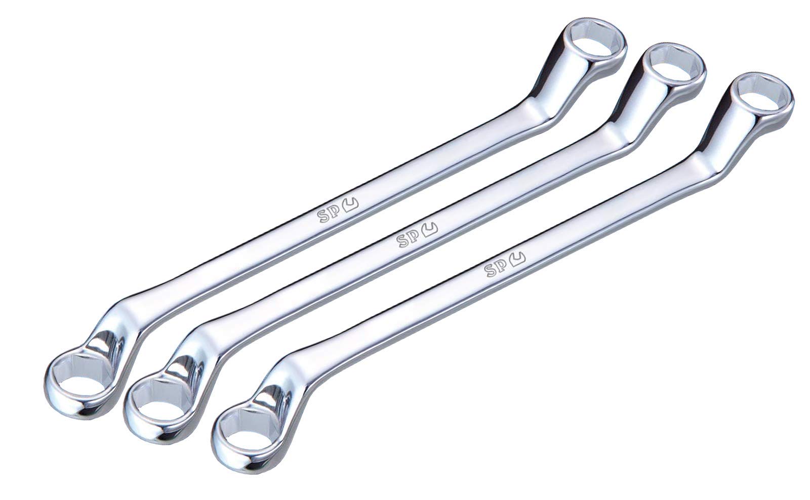 PS Products Set of 3 75° Metric and Thumb Ring Spanners, Silver
