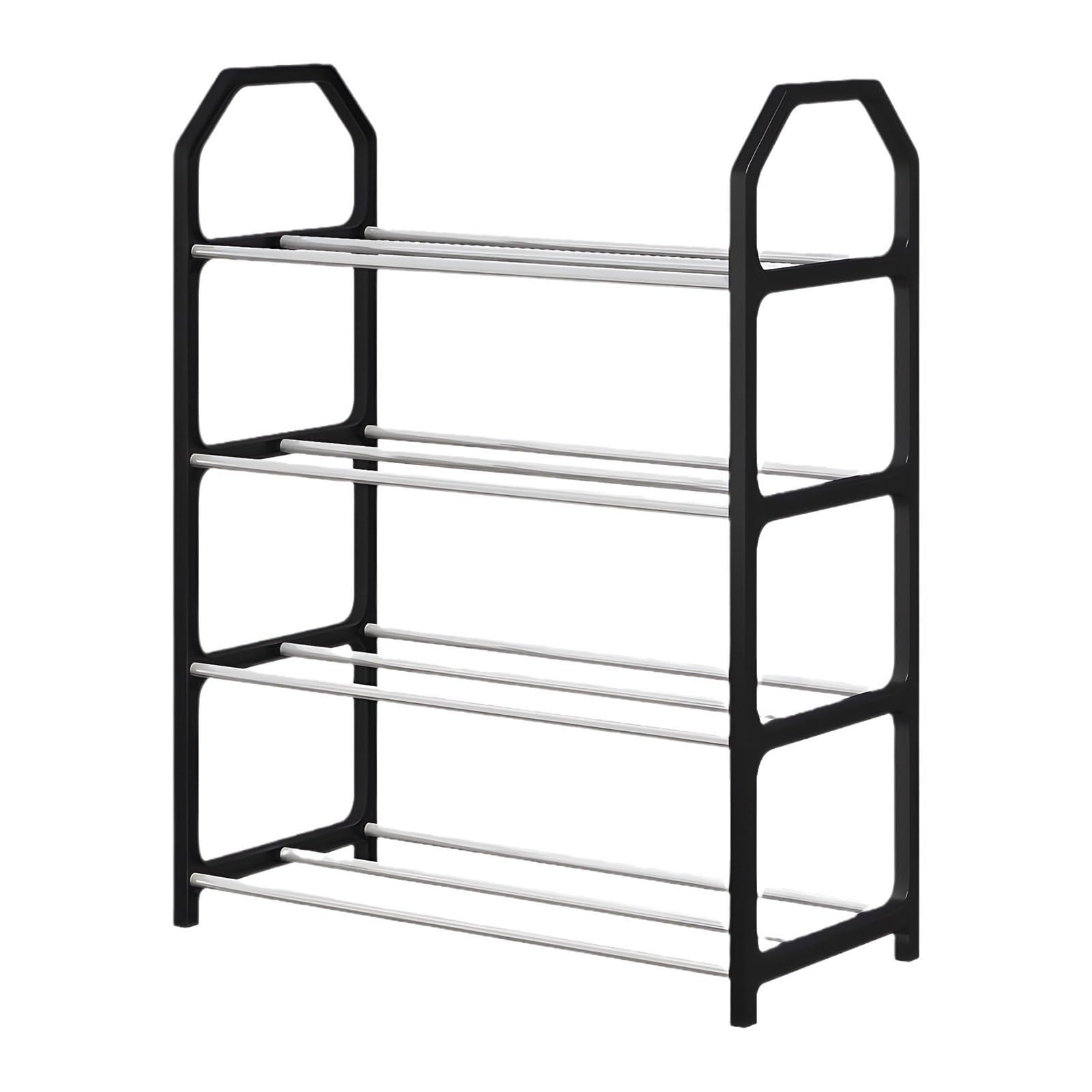 matumou 4-Tier Shoe Rack Versatile Storage Organizer Large Capacity Sturdy Construction Installation Entryway Bedroom Shoe Shelf