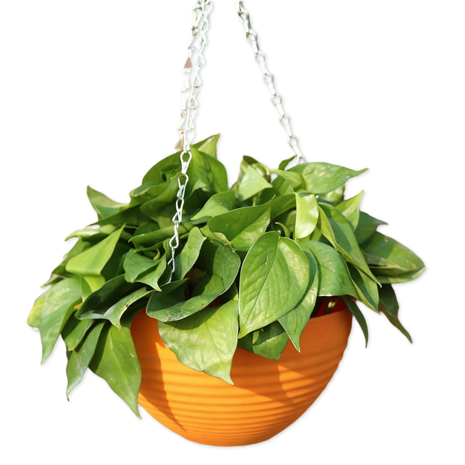LUCKGONI Hydroponic Flower Container Imitation Resin Weaving Hanging Wall Flower Basket Garden Plant Planting Decoration