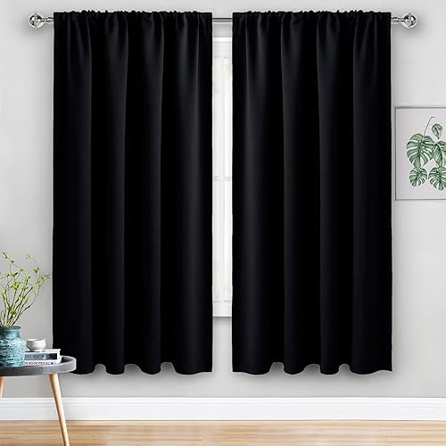 Miniatura 7 de JIUZHEN Cortinas opacas para dormitorio, 60 pulgadas de ancho, aislamiento térmico, oscurecimiento de la habitación, cortinas insonorizadas para