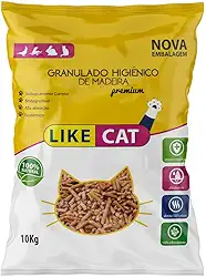 Granulado Higiênico de Madeira Like Cat 10kg