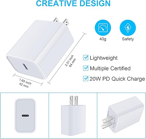 Miniatura 4 de Bloque de cargador rápido para iPhone 2 unidades Cargador de pared USB C PD adaptador de corriente para iPhone 15 Pro15 Pro Max1515 Plus14