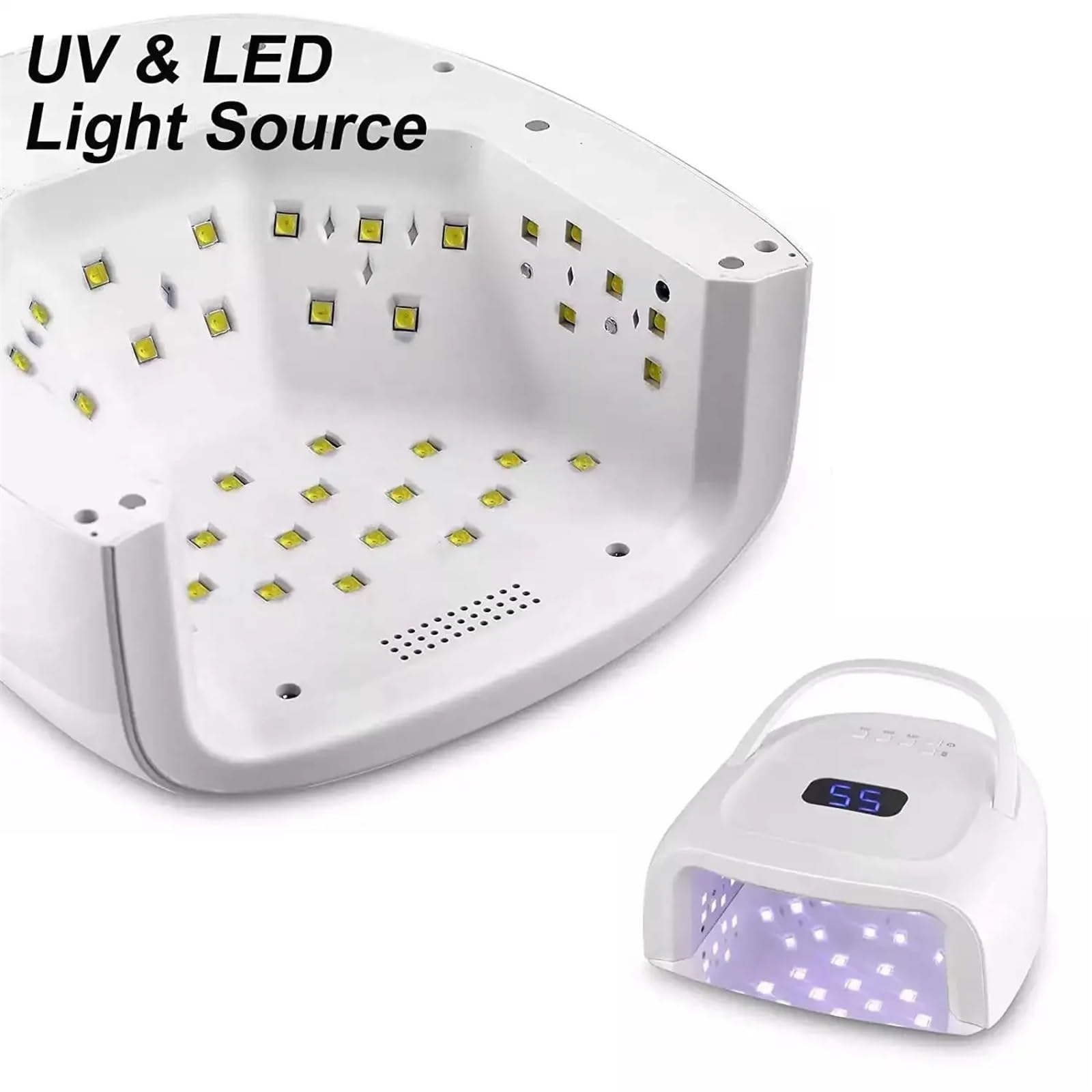 lámparas led Lámpara De Uñas Recargable, Secador Inalámbrico Esmalte En L, Lámpara Manicura Y Pedicura, Inalámbrica UV LED For para Casa, Salón, Viajes, Talleres