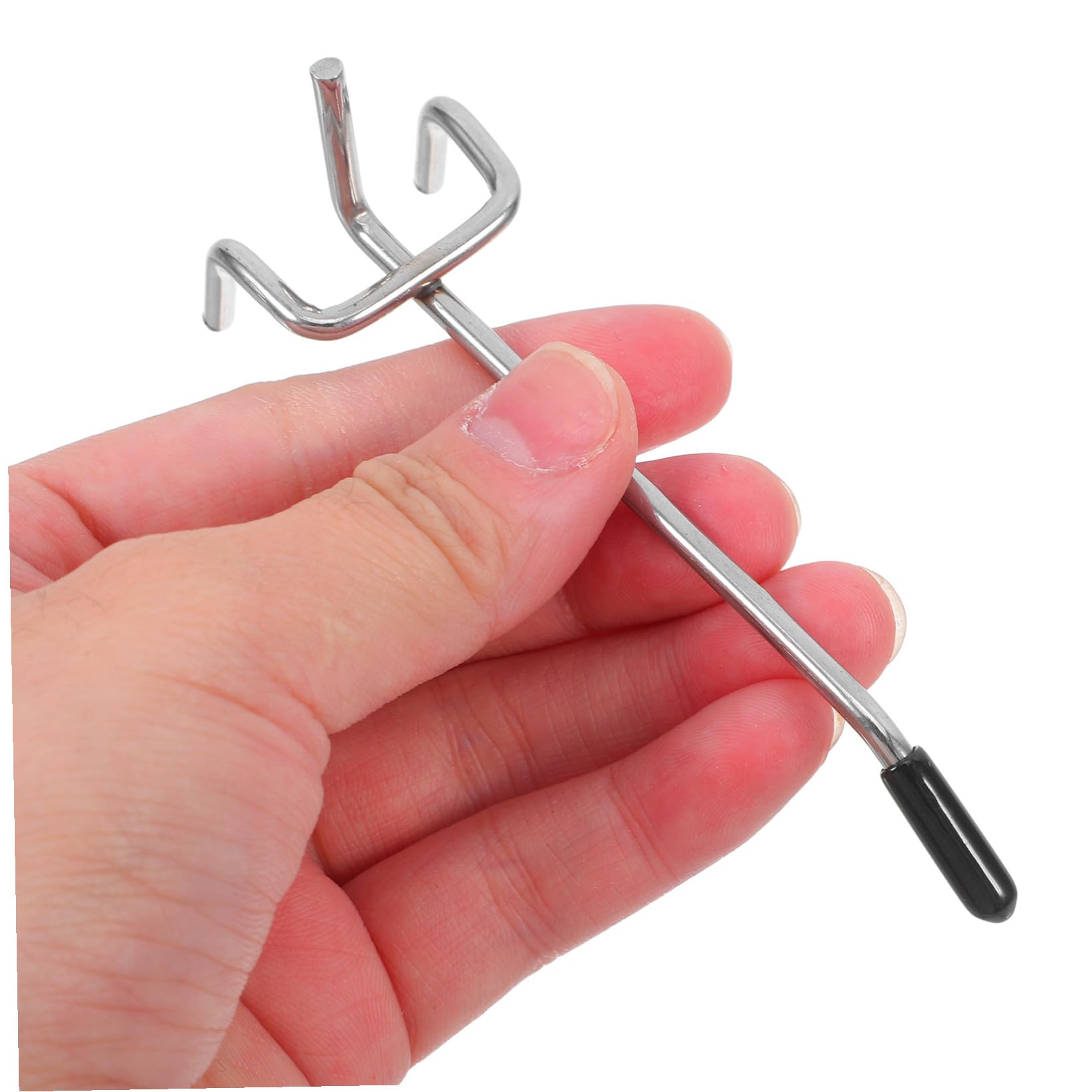 Ganci per Pannelli Forati 50 Pezzi in Ferro Argento, 2.5 Cm
