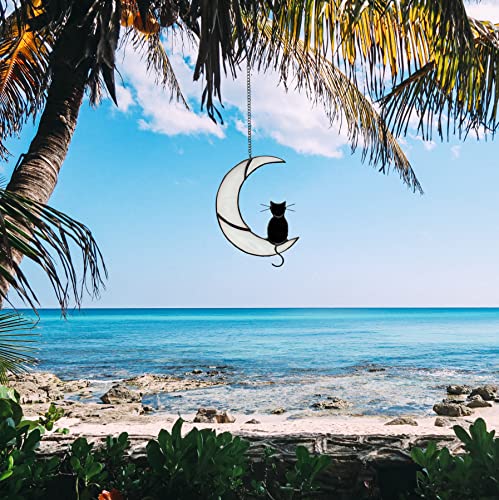 Black-Cat-Decor-On-White-Moon-Stained-Glass-Window-Hanging-Suncatcher-for-Windows-Panels-Sun-Catcher-Halloween-Ornament-Decoration-Memorial-Gift-Cat-for-Lover-Cat-Loss