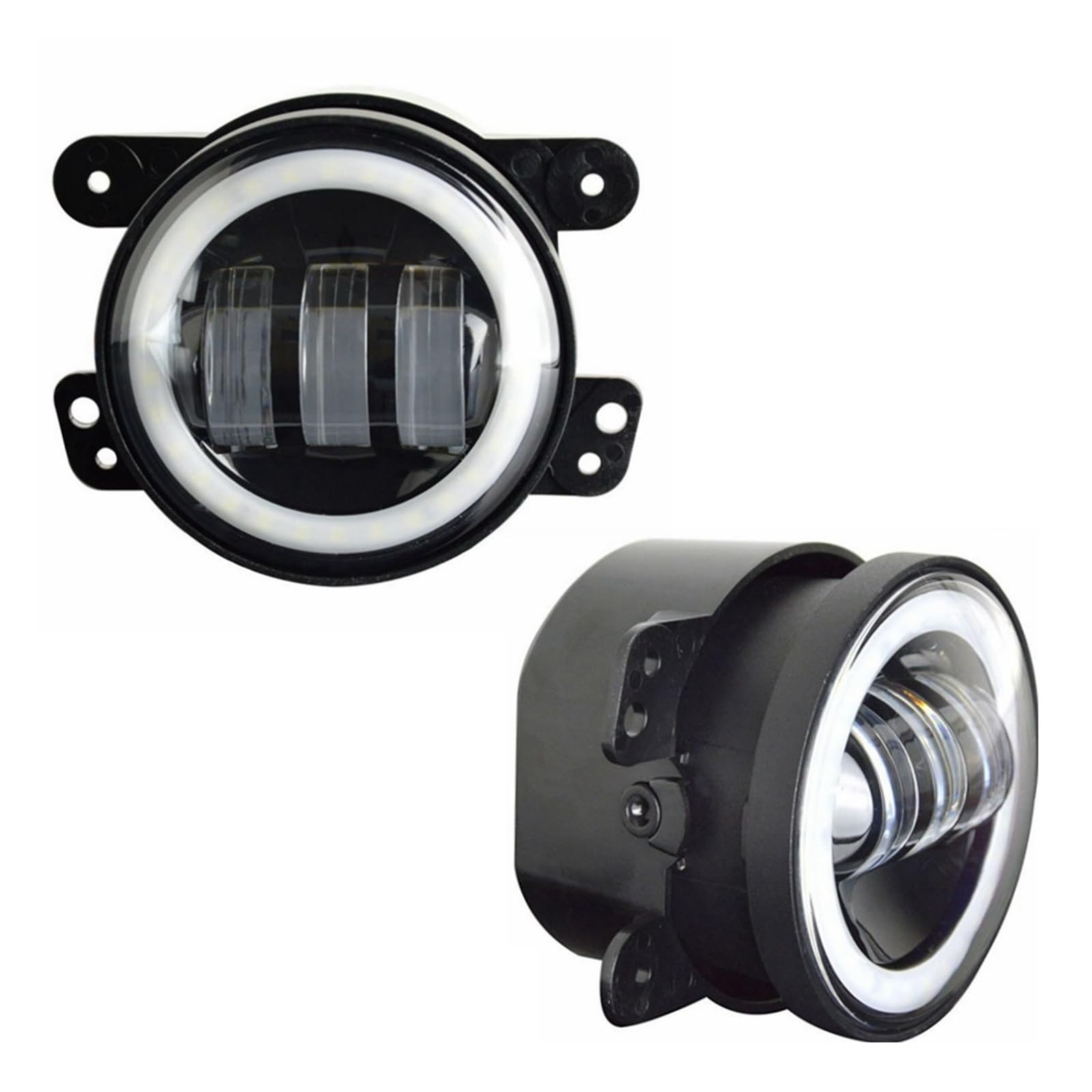Halo Angel Eye 105W 7" Reflektor LED & amp; Tylne tylne światło hamowania LED & 4'' Światła przeciwmgielne kompatybilne z Jeepem Wranglerem JK(USA VERSION)