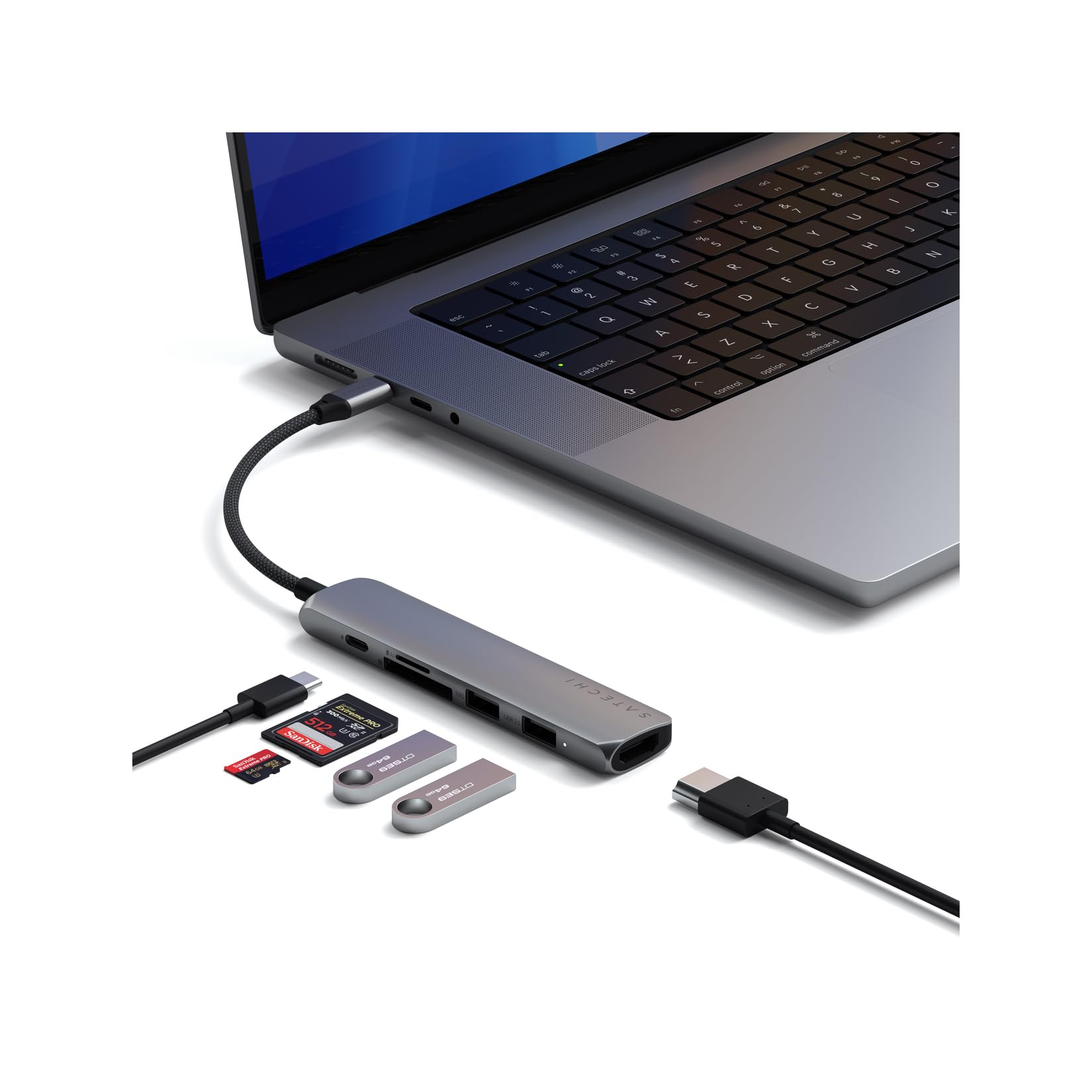Amazon.com: Satechi 6 in 1 USB C Hub Multiport Adapter with HDMI