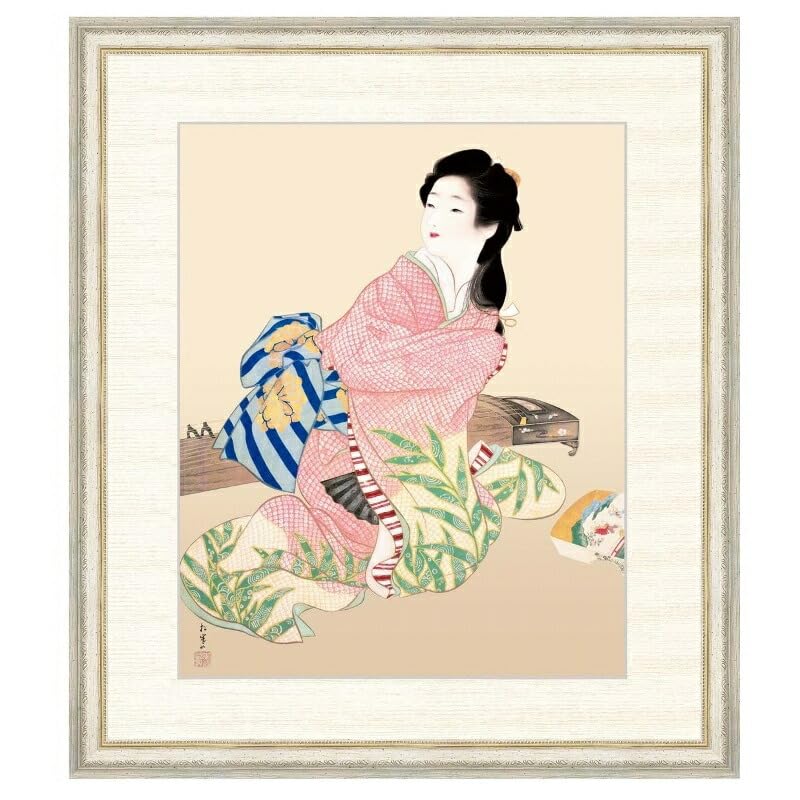 美品 掛け軸 上村松園筆「娘深雪」美人画 名画 シルクスクリーン 限定品 美品 掛け軸 上村松園筆「娘深雪」美人画 名画 シルクスクリーン