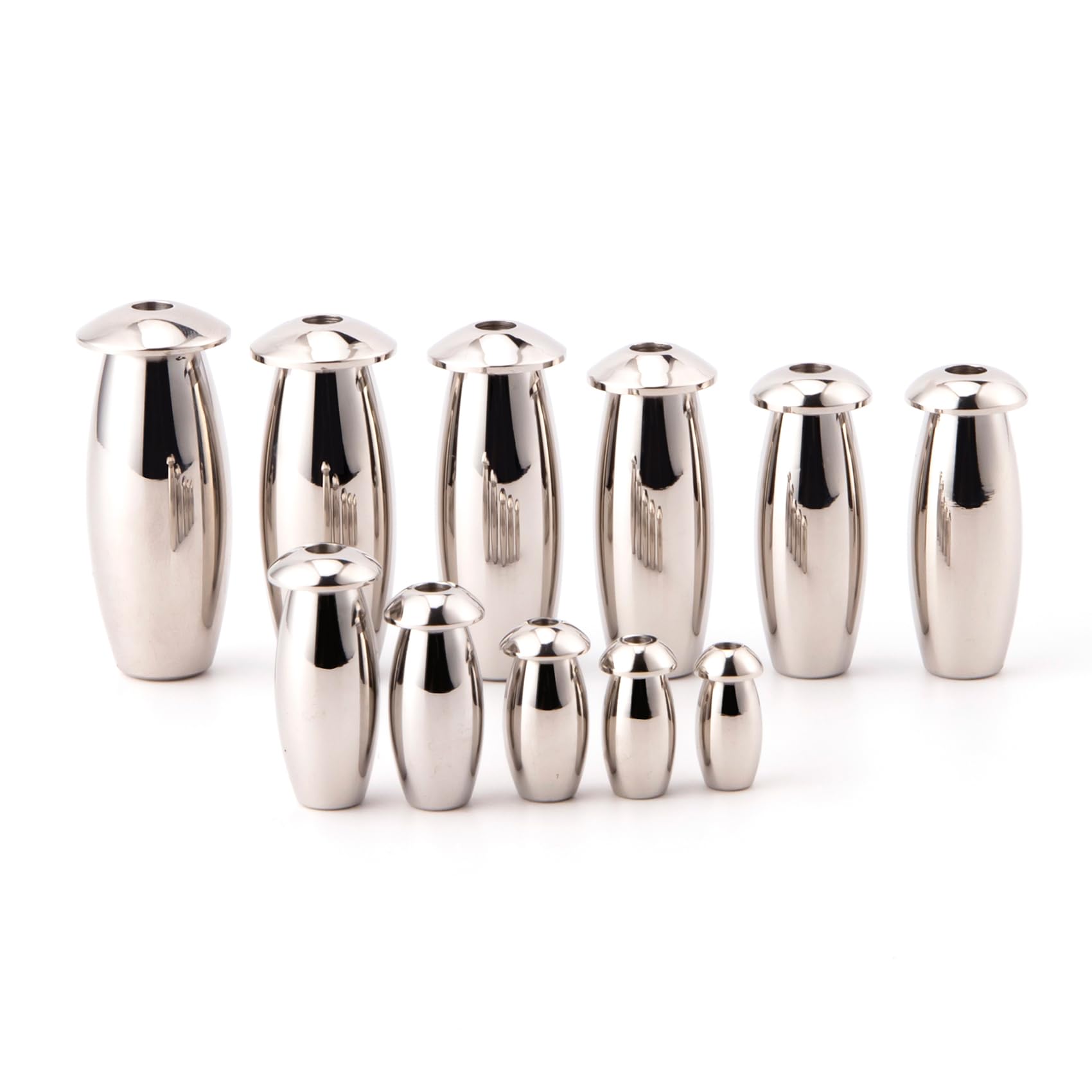 11 Größen Edelstahl Harnröhren Dilatator Mit Kappe Hohl Penis Plug Kugel Dilator Katheter Sounding Penis Stick Für Männer Harnröhren Stimulation SM Prostata Masturbation Sex Toys,Silber,Set