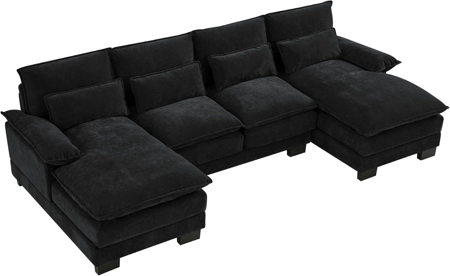 U Shape Cloud Couch Sectional Sofa for Living Room, 110