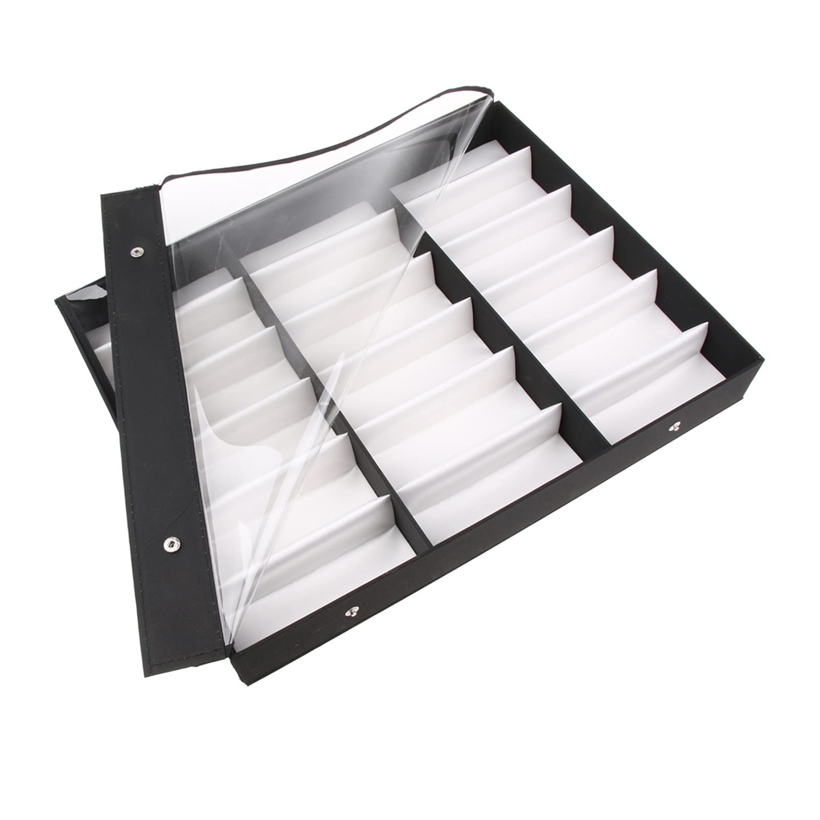 Espositore per Occhiali da Sole 8 o 18 Griglia Occhiali bagagli cassa del contenitore di Sunglass Occhiali Stand Holder Occhiali Gioielli Mostra Organizzatore regali di compleanno Per Esposizione Comm