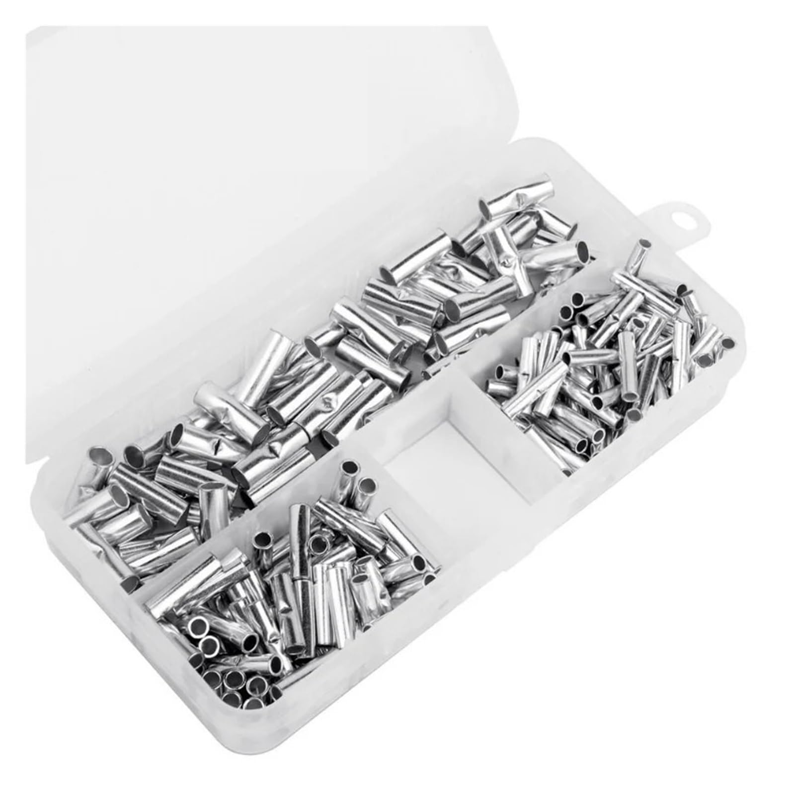 VWWJCCRO 200PCS Non-Insulated Butt Wire Connector Ferrules Electrical Cable Terminal Copper Tinned Crimp Terminal 0.5-6mm2 22-10AWG