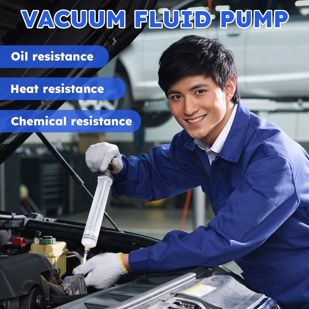 Oil Extractor Pump for Oil Change, 500cc Manual Fluid Extractor Pump with Extension Tubes, Oil Pump Extractor for Car Boat Truck RV Motorcycle, Fluid Pump for Transmission & Antifreeze