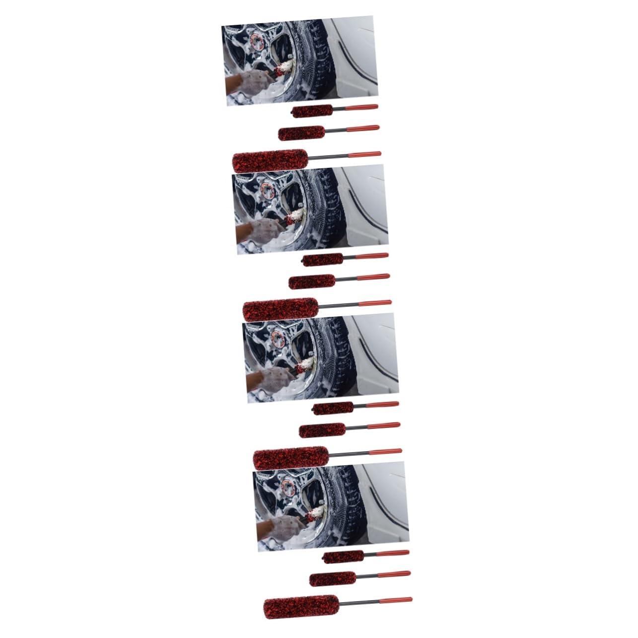 Alipis 4 Set Spazzola per La Pulizia degli Pneumatici Spazzola per Cerchi Auto Spazzola per Pneumatici Macchia Dettagli Spazzola Mozzo Ruota Detergente per Cerchioni Plastica 3 Pezzi*4