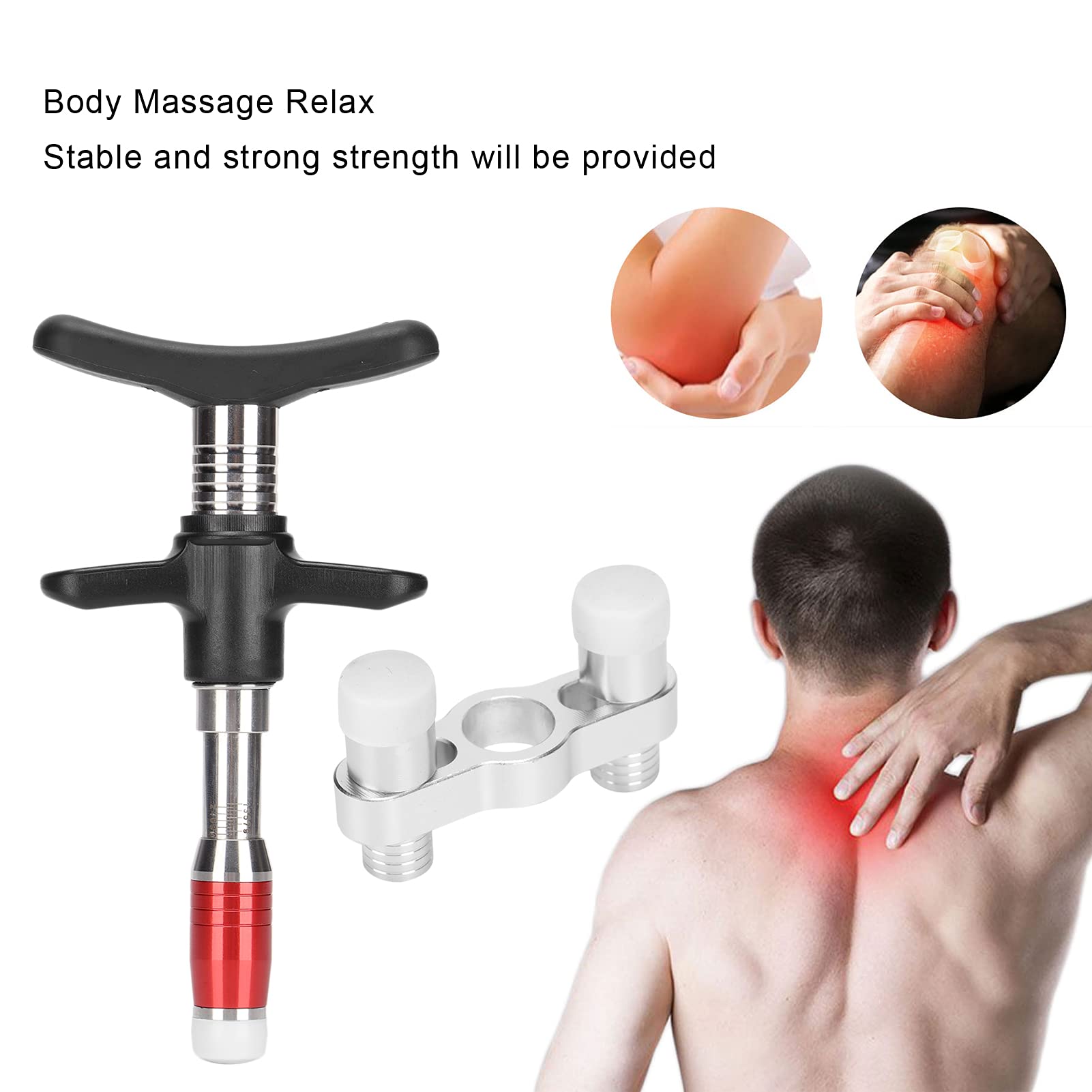 Chiropraktik Geräte,10 Stufiges 30-300N Einstellbar Manueller Chiropraktiker Zur Wirbelsäulenanpassung,Muskelentspannung,Chiropraktik Aktivator mit Massagekopf
