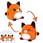 TeeTurtle - Plushmates - Magnetic Reversible Plushies that hold hands when happy - Fox - Huggable and Soft Sensory Fidget Toy Stuffed Animals That Show Your Mood - Gift for Kids and Adults! 5 inch