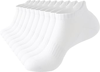 Rehelu Ankle Socks for Women, Cushioned Low Cut Running Socks Breathable Cotton Gym Socks for Women 5 Pairs