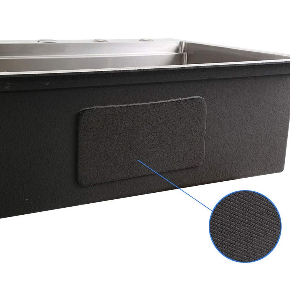 Conjunto Combinado de colador de Grifo de Fregadero de Cocina de Acero Inoxidable 304 Individual Cuadrado, con Kit Completo de plomería Escurridor de residuos Instalación empotrada de montaj
